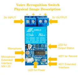 【EJ5】Voice Recognition Switch 5V for Record Control support record any language command