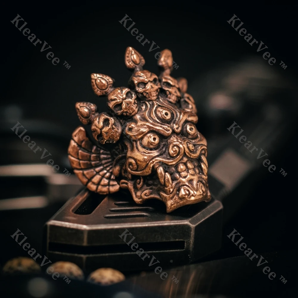 

Латунный персонализированный скелет, брендовый кулон с хвостом, зонтик, веревка, нож, бисер, EDC, аксессуары для уличных инструментов, брелок, кулон