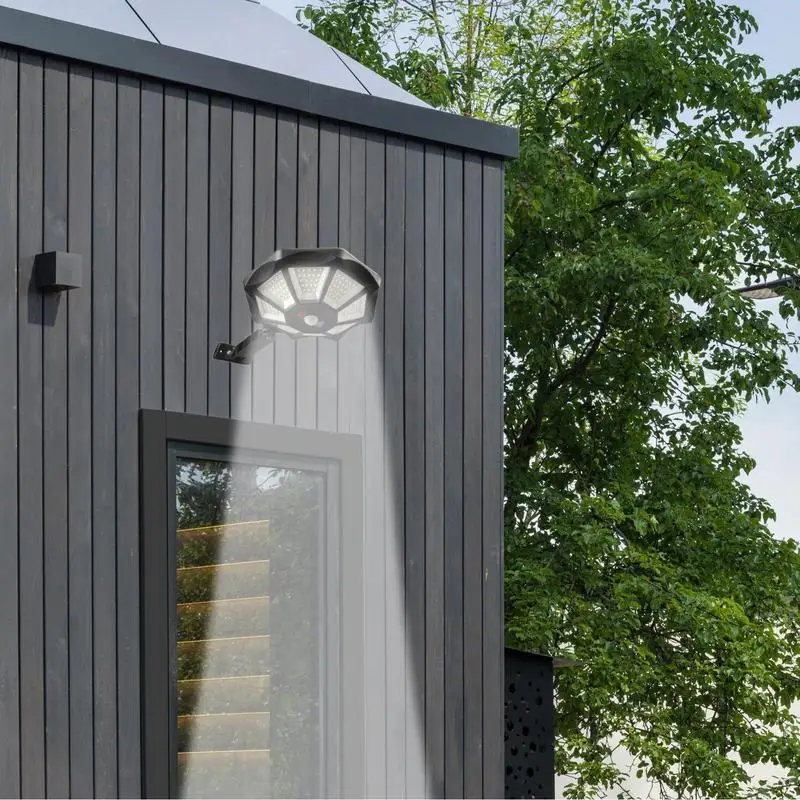 Solar Motion Sensor Light Integrated Waterproof 168 LED Garden Lighting Integrated Remote Garden Lighting For Driveway Walkway