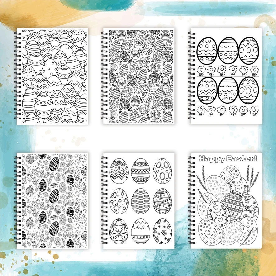 Easter Eggs Adult Coloring Book with Many Styles - 8.3x 11.2 Inch 32 Page Coloring Book - Helps Reduce Stress and Ease Emotions
