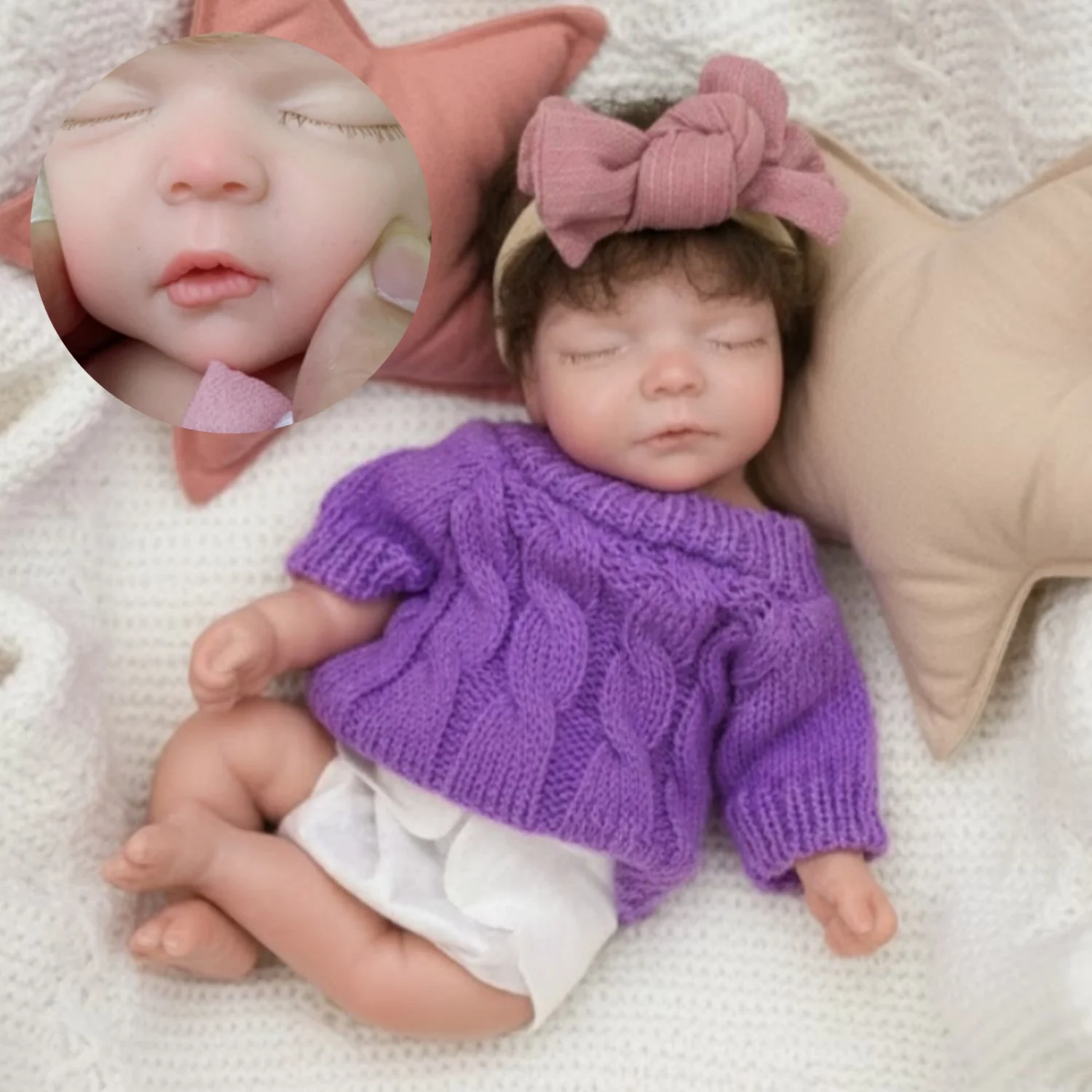 

10-дюймовая силиконовая кукла реборн для девочек с укорененными волосами, полностью однотонная силиконовая кукла реборн ручной работы для девочек, подарок