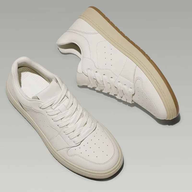 The First Layer of Cowhide Fashion Casual Shoes Men's Tendon Soles New Casual Trend European Station Genuine Leather Sneakers