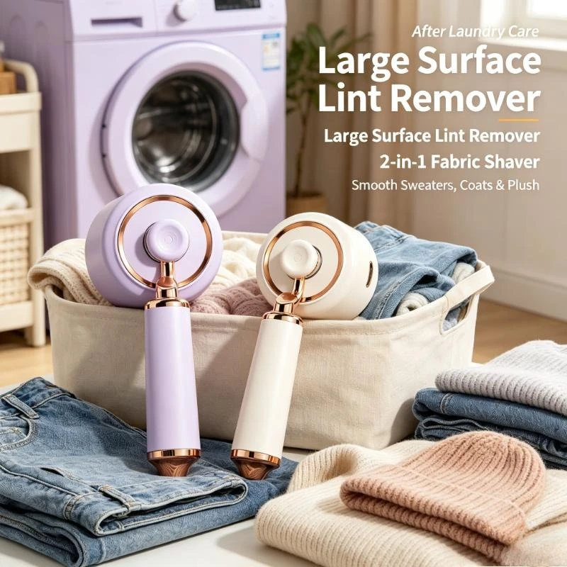 2In1 Rechargeable Clothes Pill Trimmer Large Surface Portable Fabric Shaver Lint Remover