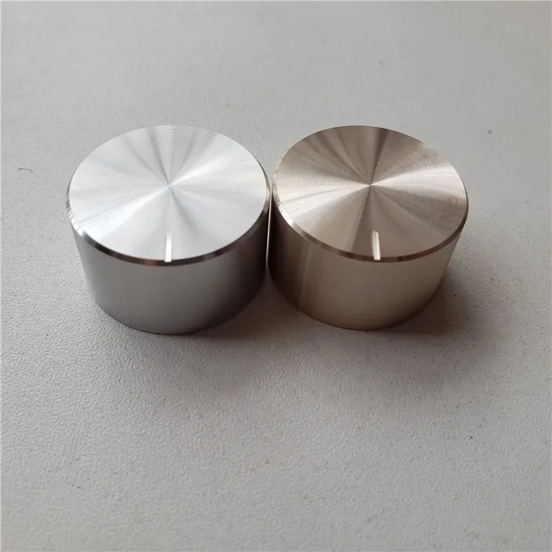 Bouton en plastique en aluminium pour boutons de potentiomètre, 19*17, 21*17, 26*17, 30*17mm, reflets argent, châssis CD noir, amplificateur de capuchon de volume