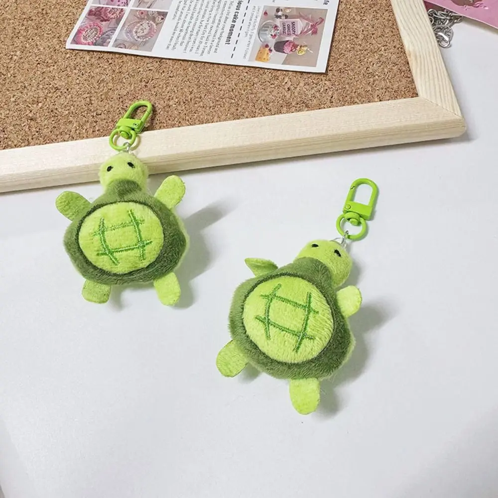 Kawaii Cartoon Turtle Keychain Soft Stuffed Bag Name Tag Turtle Brooch Unisex