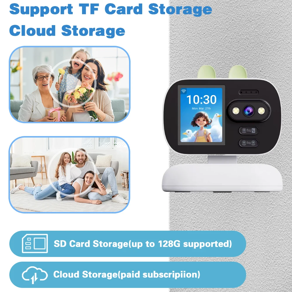 5MP Bidirectional Video Call Monitoring PTZ Camera Auto Track Home 360 Degree Panoramic Intelligent Wireless Photography Monitor