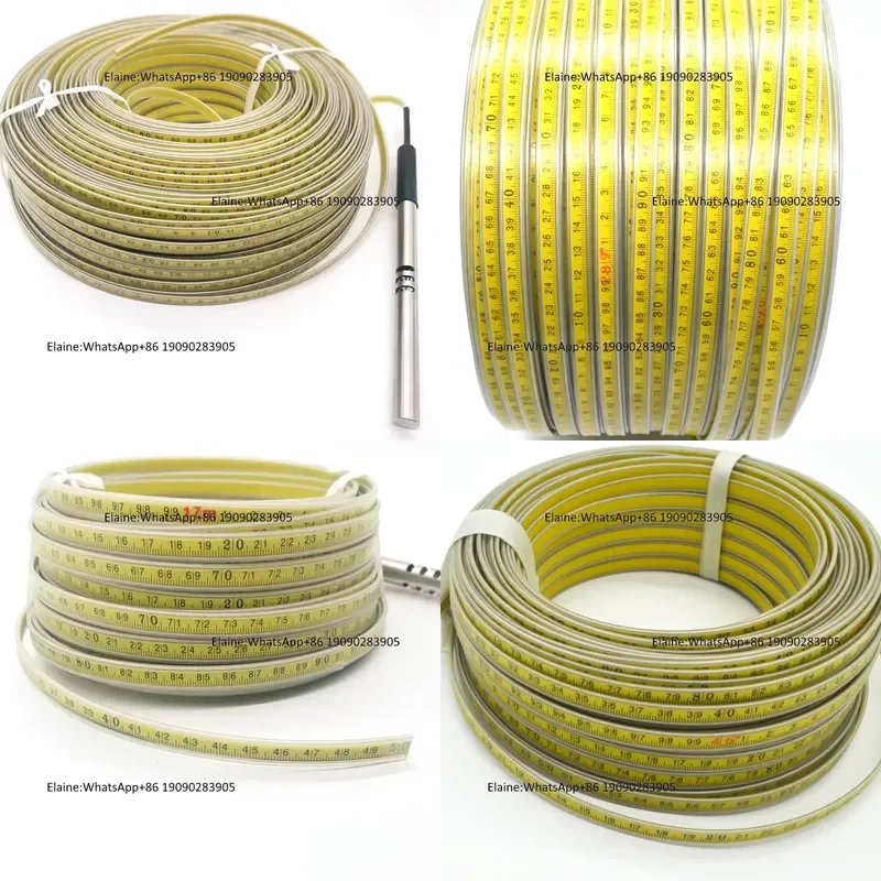100m Steel Ruler Cable Ruler Cable with Probe Measuring Ruler Tape Dip Meter Replacement Tape for Water Level Meter