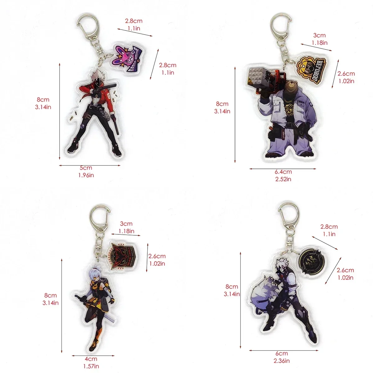 Game Keychains Zenless Zone Zero Accessories Cute Bag Pendant for Fans Gifts