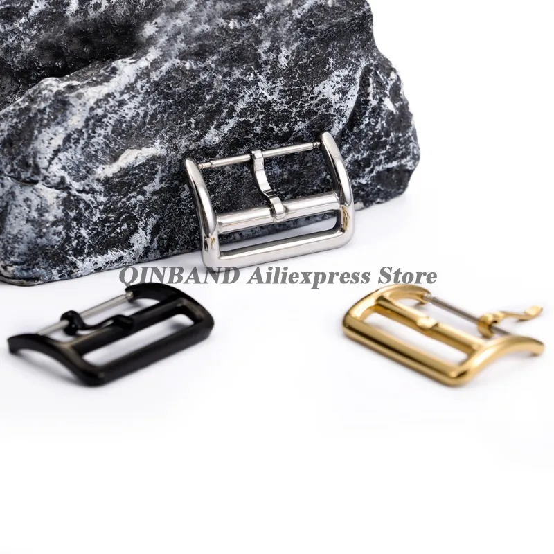 Watch Buckle 12/14/16/17/18/20/22mm Watchband Solid Square Button Clasp Stainless Steel Watch Button Strap Metal Polished Buckle