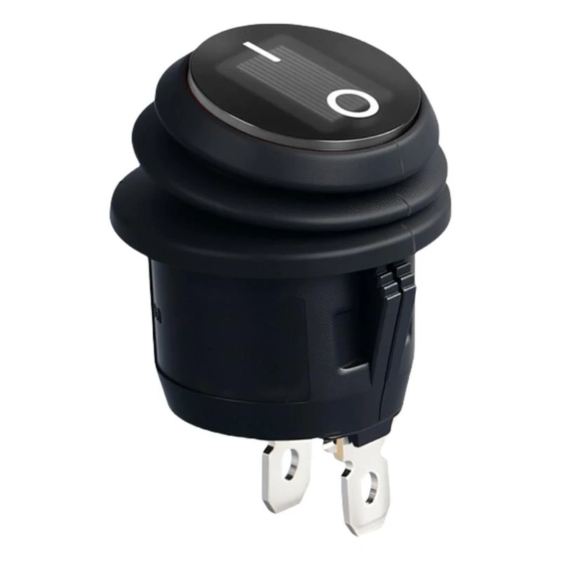  Waterproof and Oil Resistant Round Switches 2 Pin 2 Position for Home Appliances and Industrial Control