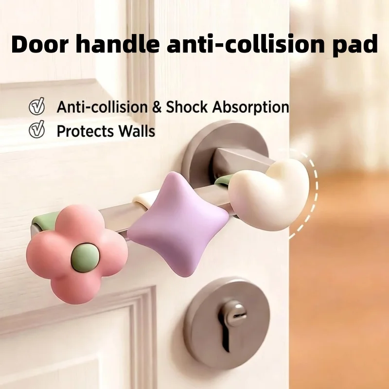 1pcs-Doors windows Handles Silent Anti-Collision Pads Door Stops Door Suction Wall Protective Cover Disassembly Without Trace