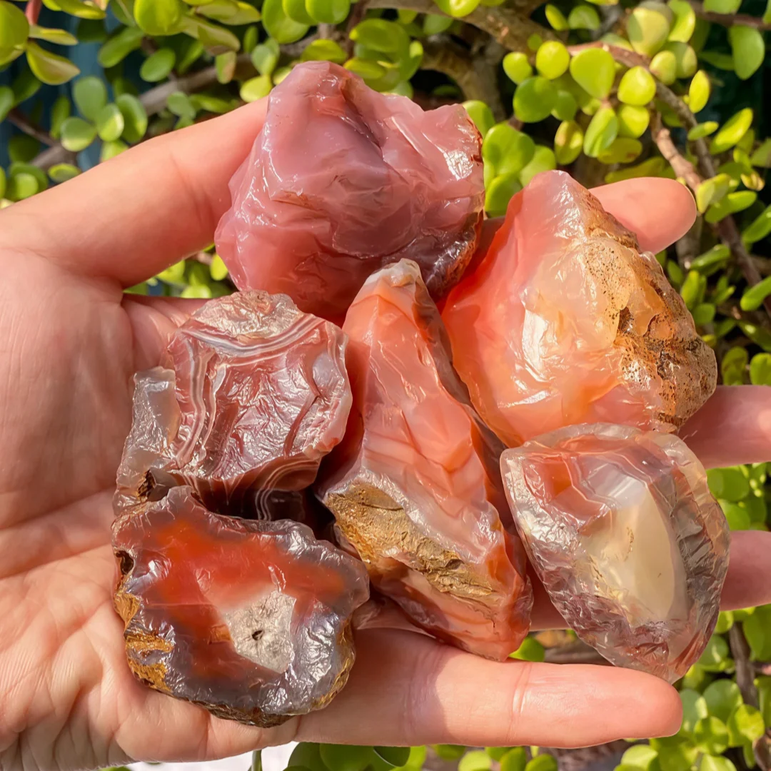 Raw Red Agate Chunk - Natural Unpolished Stone Specimen - Earthy Grounding Crystal - Raw Mineral Display, home Decoration