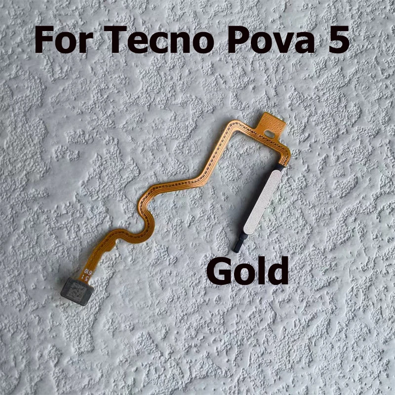 New For Tecno Pova 5 Fingerprint Sensor Button Flex Cable FPC Repair Replacement Accessories Parts