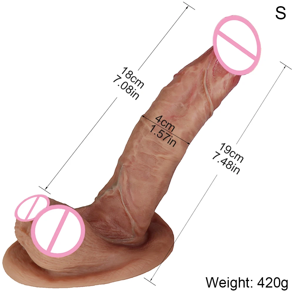 Realistic Makeup Dildo Soft Silicone Big Dick Gag Cock Penis Anal Sex Toys For Women Strapon Lesbian Vagina Orgasm Masturbation