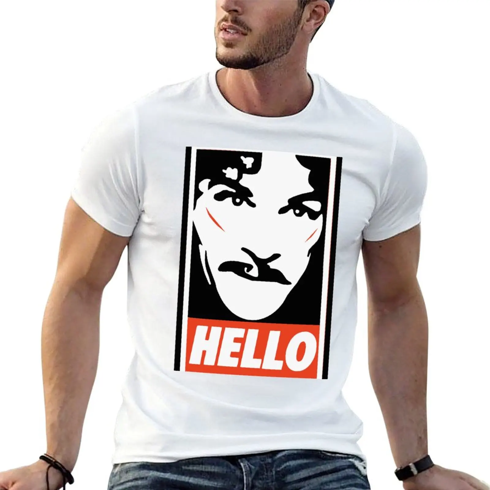 

t for 100 t Hello... T-Shirt personalised man shirt percent cotton shirt