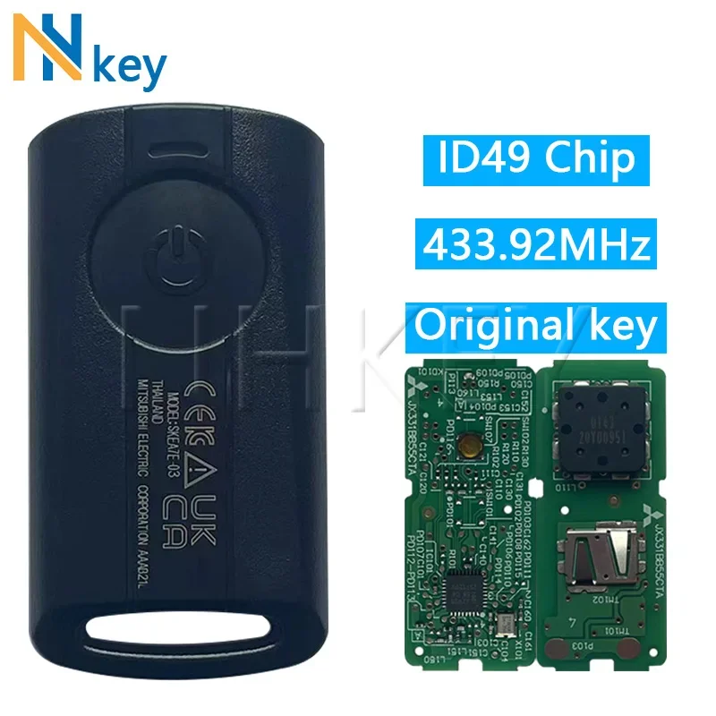 NH KEY B74 Original ID49 Chip 433.92MHzMotorcycle Remote Control Key Fit For YAMAHA XMAX XMAX300 NVX NVX155 AEROX JAUNS QBIX