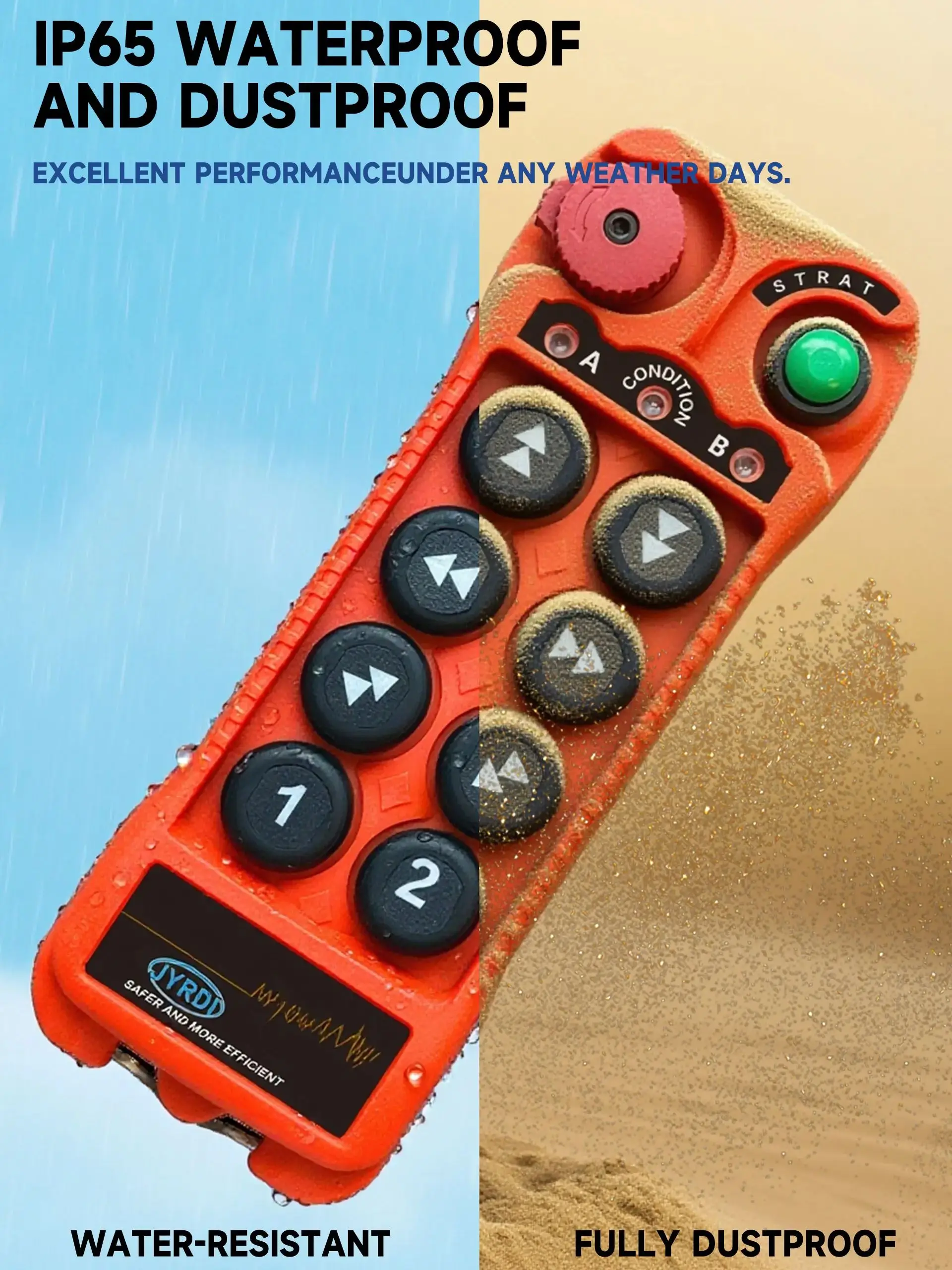 

New Q800 8 buttons single speed Industrial Wireless Radio Crane Remote Control switches winches Hoist track Crane Lift Control