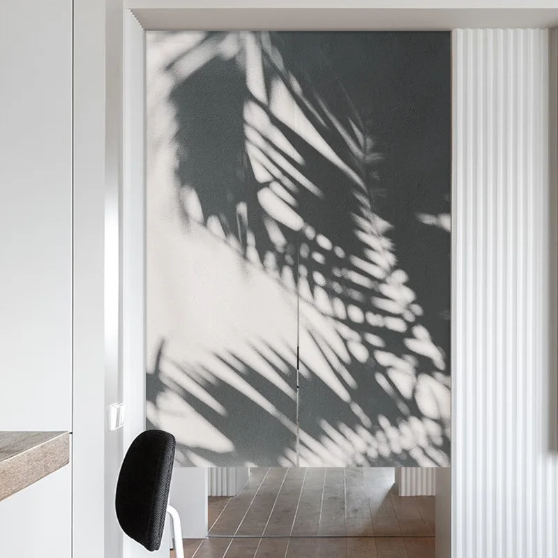ستائر باب قماشية بنمط ظلال الأشجار ، كتان التقسيم ، منزل شمالي ، ستائر غرفة نوم فتاة ، مطبخ حمام معلق #5