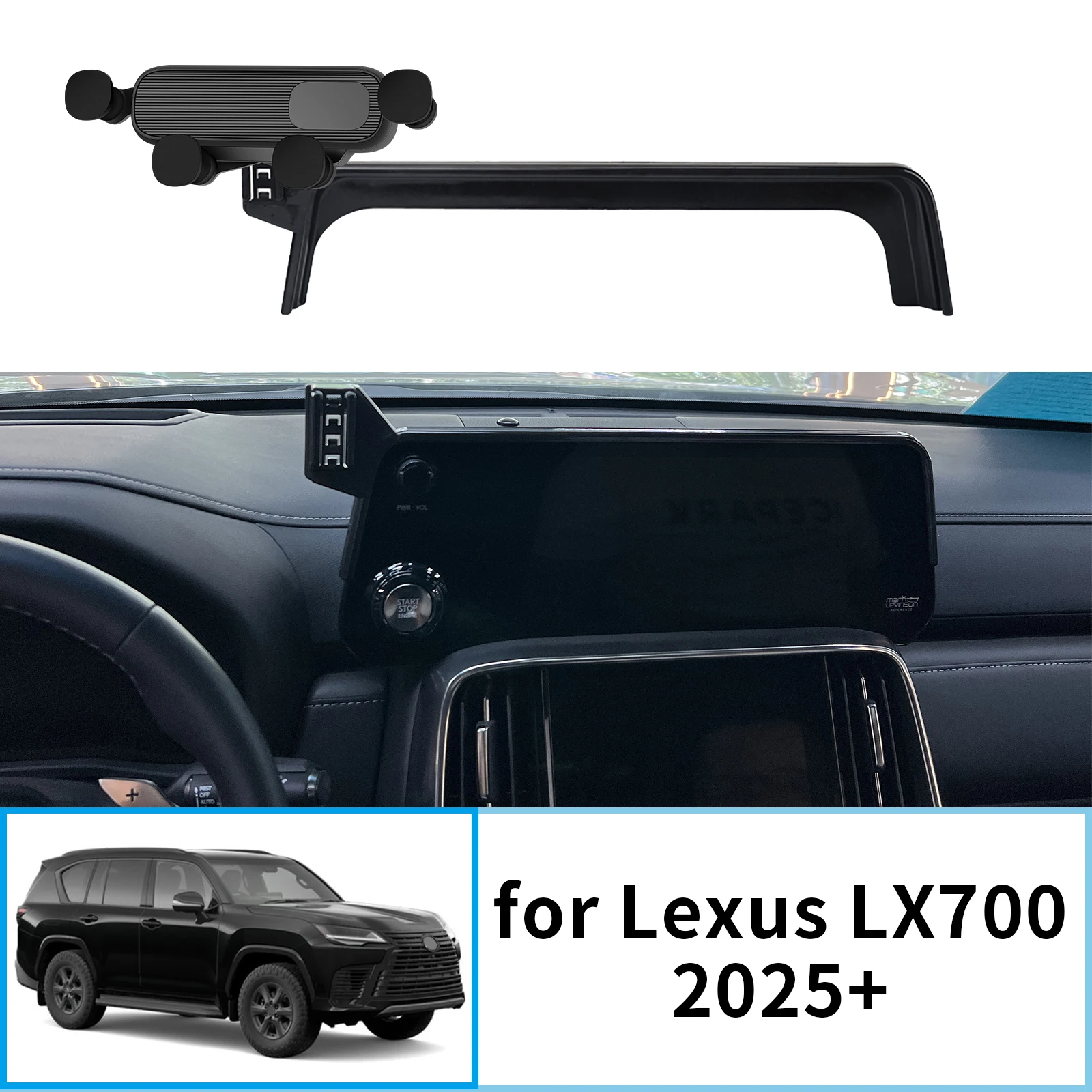 Car Mobile Phone Holder for Lexus LX700 LX 700 2025 2026 LX700H F SPORT GPS Bracket Navigation Stand Auto Accessories