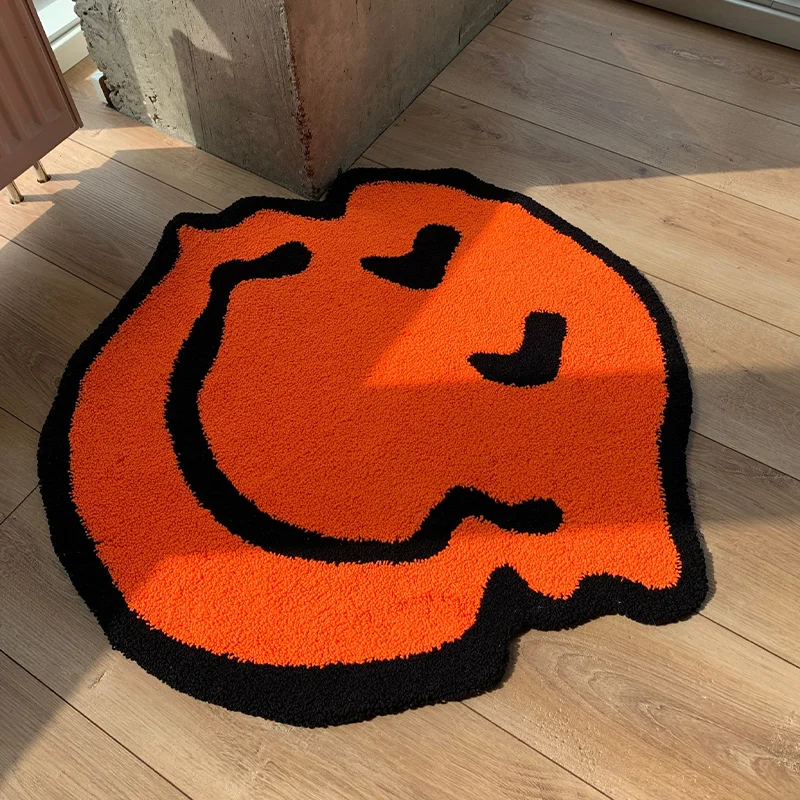 VIKAMA Twisted Smile Imitation Cashmere Carpet Soft Room Decoration Children's Bedroom Floor Mat Bathroom Non-Slip Floor Mat