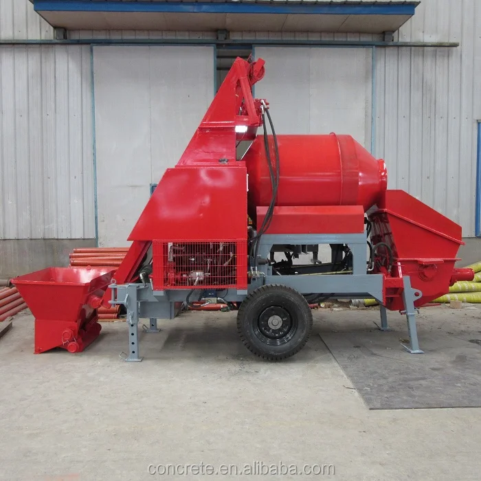 Minle Cost-effective Traction Type Cement Concrete Mixer Pump Motor Engine Continuous Working CE Certified