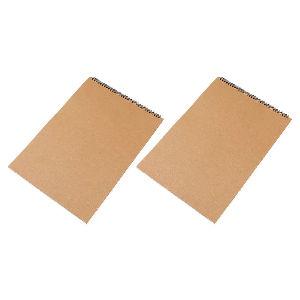 2pcs-coil-bound-sketch-book-360-degree-rotate-blank-pages-thick-paper-no-bleed-portable-for-drawing-painting-writing-journaling