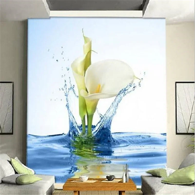 custom 3d stereoscopic wallpaper TV background Large mural wallpapers living room bedroom sofa flower wall paper papel de parede