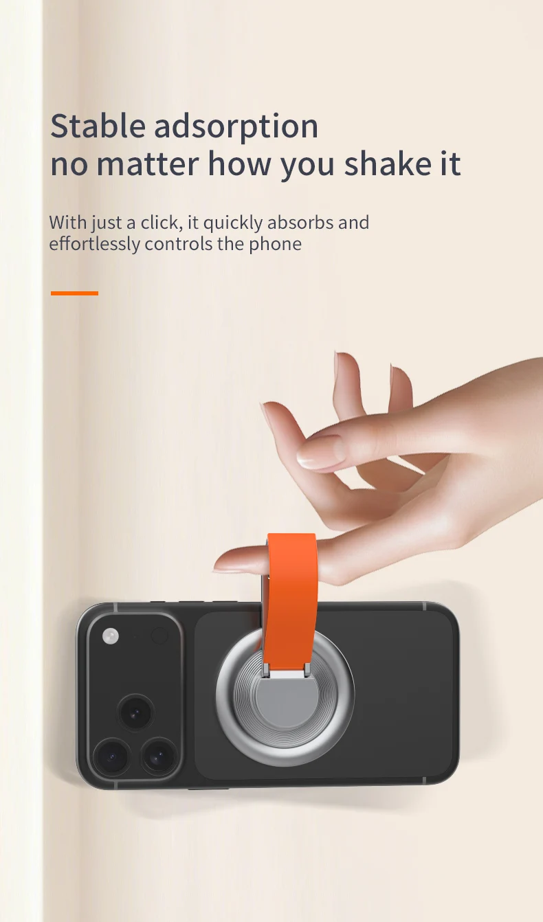 Starker magnetischer Telefonhalter für Magsafe, 360-Grad-Drehung, Magnet-Fingerring-Ständer, kompatibel mit iPhone 17 15 16 Xiaomi – Detail 11
