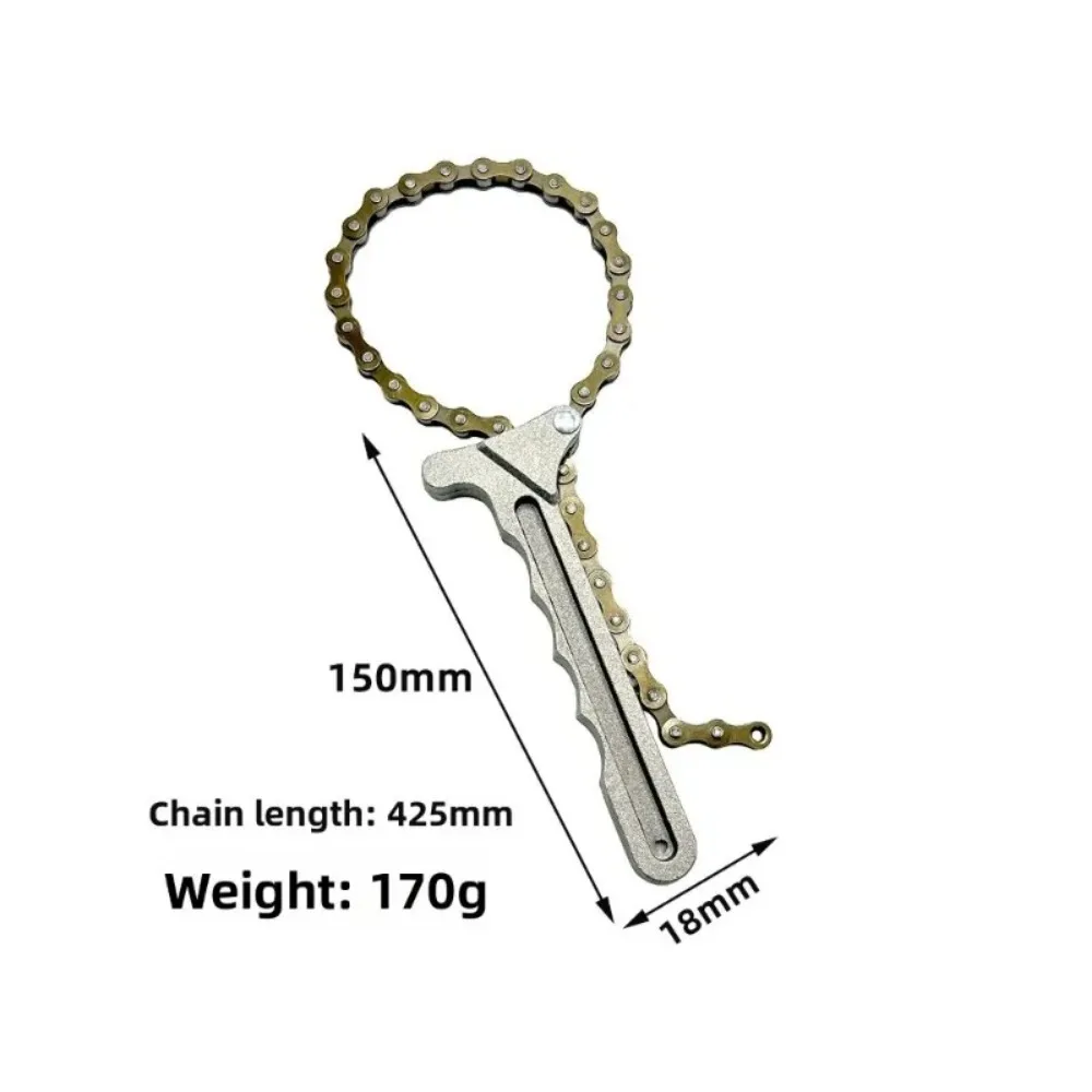 New for Car Engine Oil Filter Chain Wrench Grip Spanner Repair Tool Plier Remover Oil Filter Wrench Chain Oil Fuel Filter Fi