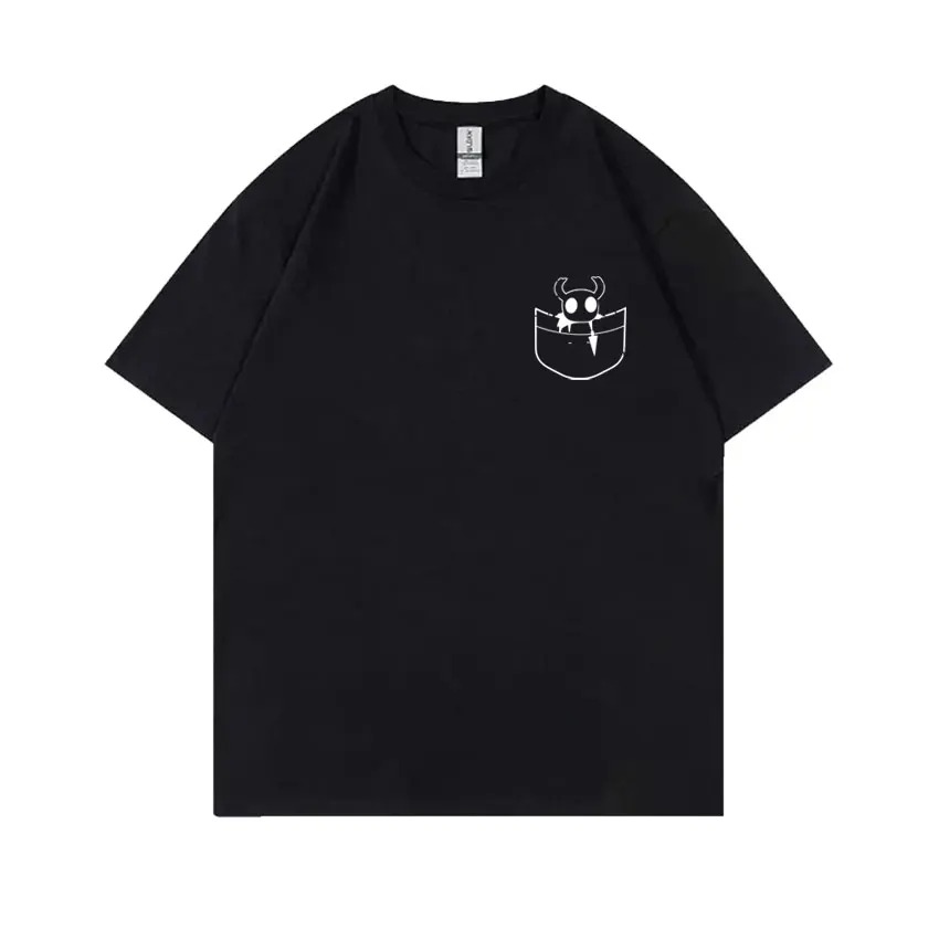 Hot Sale Game Hollow Knight Pocket Graphic T-shirt Men Women Casual Funny Oversized T Shirts Men's 100% Soft Cotton Streetwear