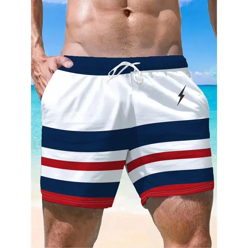 Stylish Men Geometric Printed Shorts Micro Elastic Comfortable Breathable Casual Sportswear Perfect Gift 2026