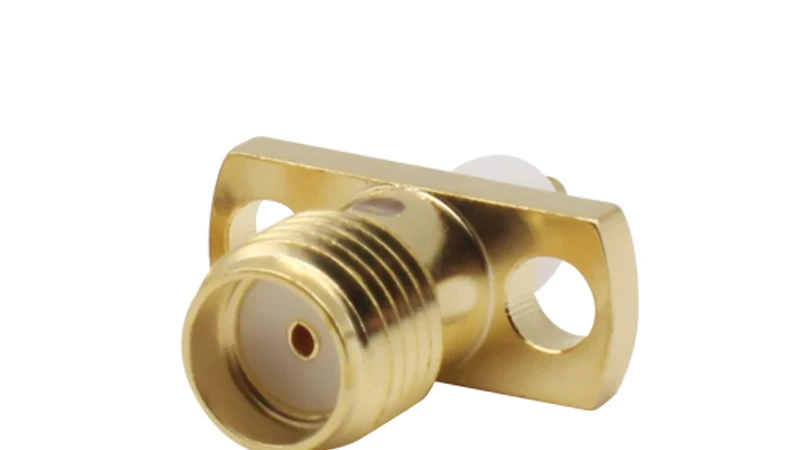 RF connector SMA-KFD46 gold-plated adhesive filled 2-hole small flange 8.6mm hole spacing panel microstrip fixed female 10 Pack