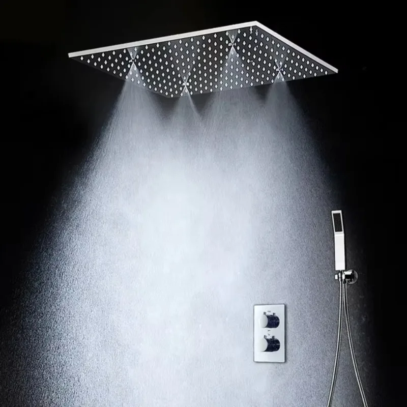 

Luxury 304 Stainless Steel Conceal Rain Shower Head SPA Thermostatic Shower Faucets Set for Bathroom