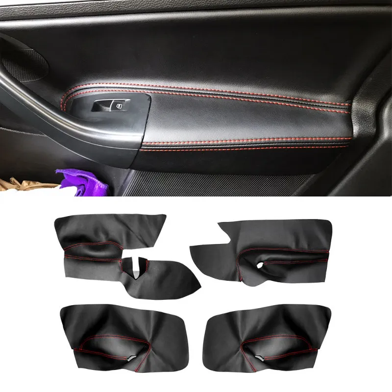 vwゴルフ5-ジェッタ-mk5-2005-2006-2007-2008-2009-2010-左ハンドル車用-マイクロファイバーレザー製-車内ドアパネル-アームレストカバー-ステッカートリム