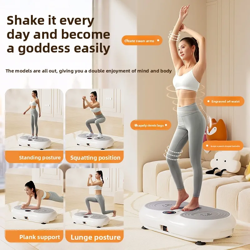 Unisex Home Fitness Vibration Plate Fat-Burning Machine With Speaker 600kg Max Load Cross-Border