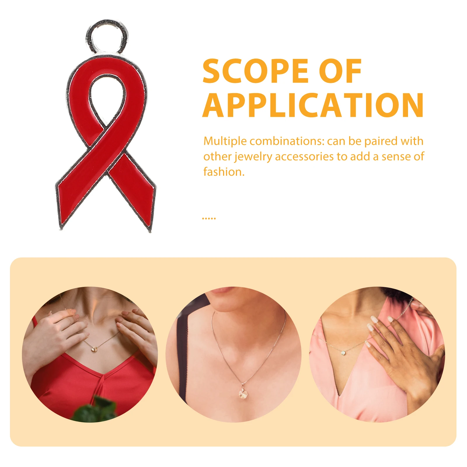 20 Pcs Orange Color Ribbon DIY Pendant Jewelry Making Accessories Women Birthday Accessory