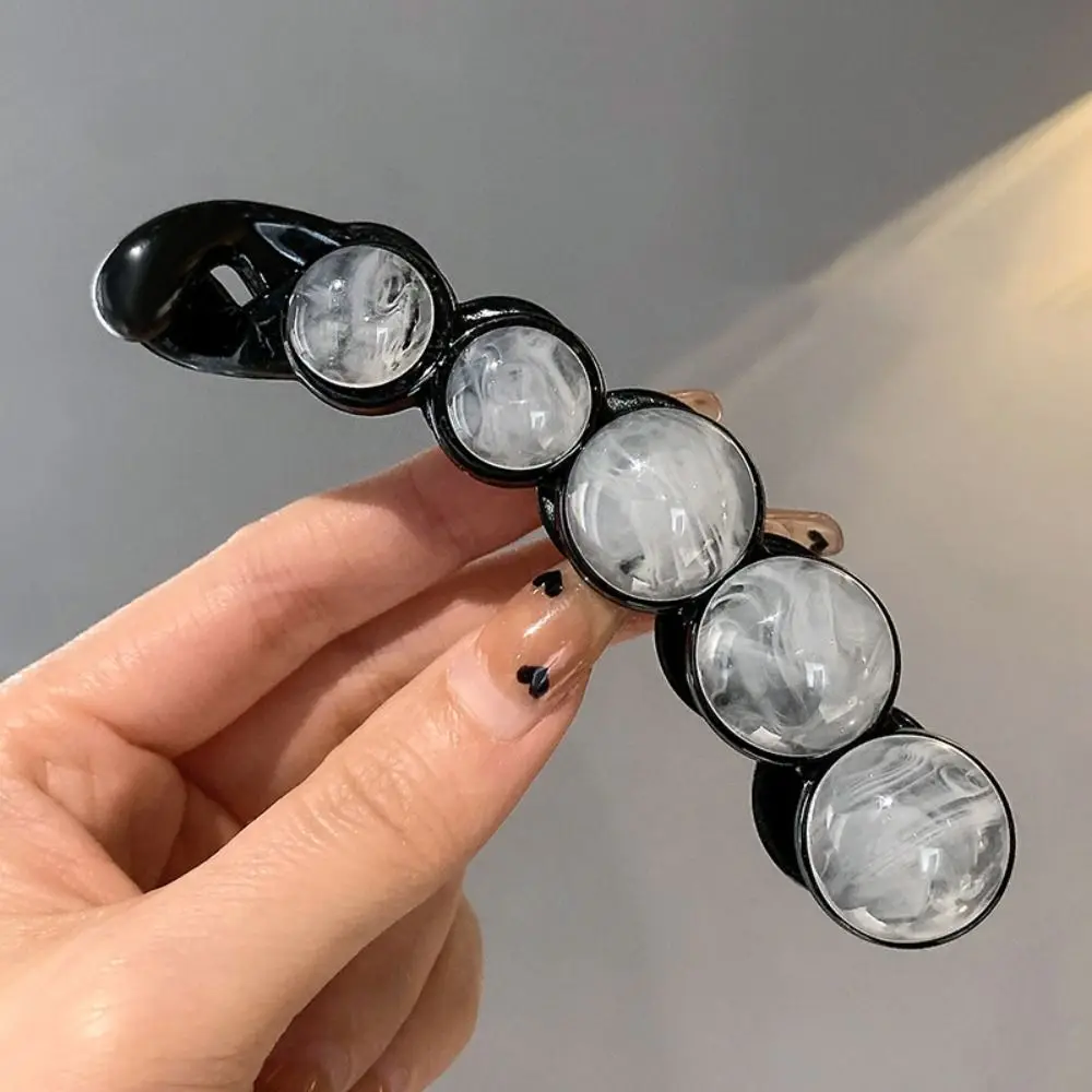 

Simple Round Ball Banana Clip Hair Clip Hairpin Vertical Clip Hair Accessories Korean Style Girl