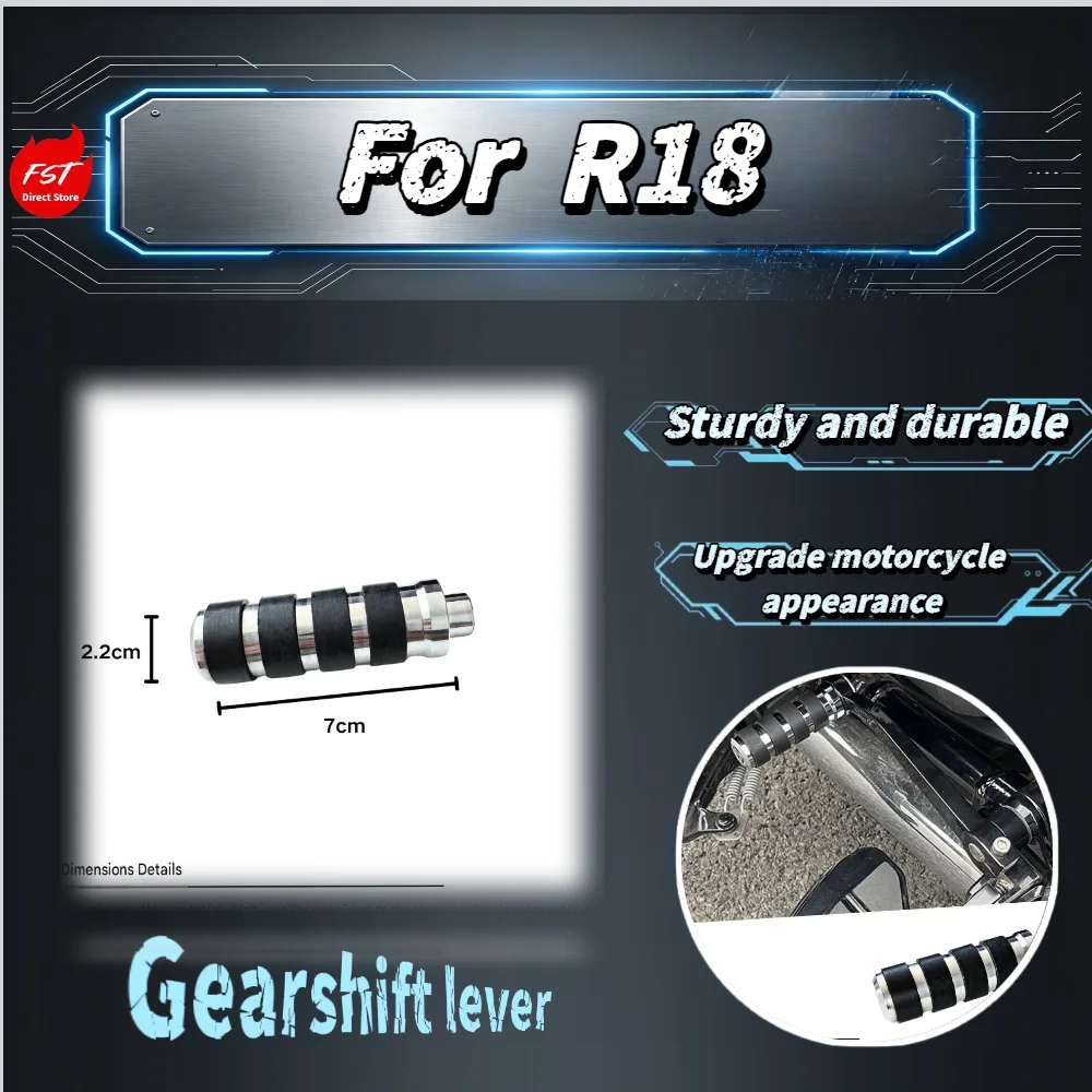 For R18 Bagger CNC Aluminum Gear Shift Lever, Anti-slip Extended Shifter Lever Enlarger Motorcycle Mod Parts