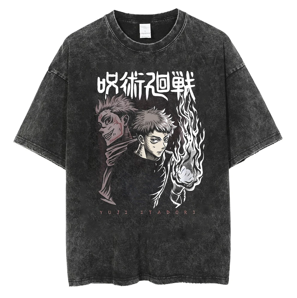 

2025 "Seven Streets and Jujutsu Kaisen Collaboration T-shirt Two-faced Kuroda Short-sleeved Anime Japanese Cartoon T-shirt.