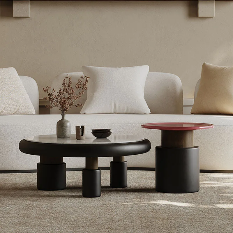 #Modern Decoration Coffee Table Nordic Living Room Aesthetic Bedroom Coffee Table Center Round Meubles Entrance Hall Furniture