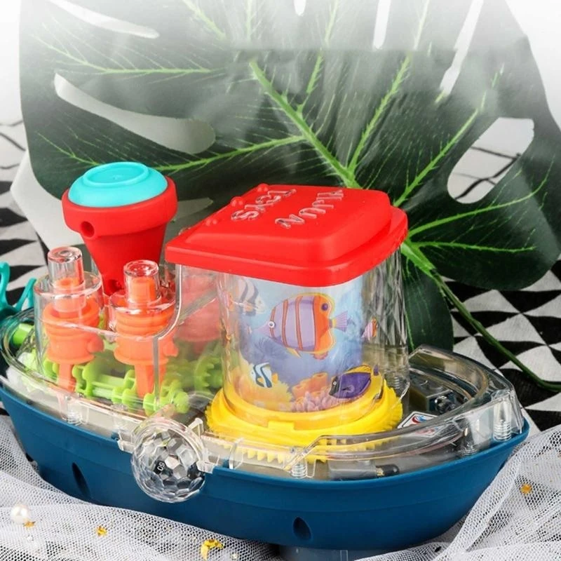 

Electric Boat Toy Colorful Light Battery Powered Moving Ship with Sound for Kids 15UB