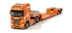 Alloy Model Gift WSI 1:50 Scale SCA-NIA CS20H 6X2 Tractor,Low Board Trailer Delivery Truck Vehicle Diecast Toy Model 01-3861