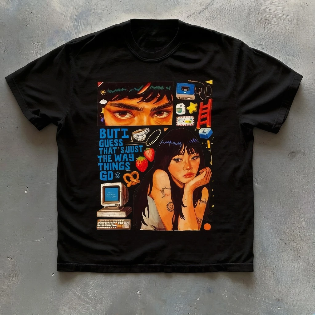 2026 summer Inspired Graphic Tee Retro Aesthetic Music Shirt Indie Fan Art T-Shirt 90s Vintage Style Unisex Top for Music Lovers