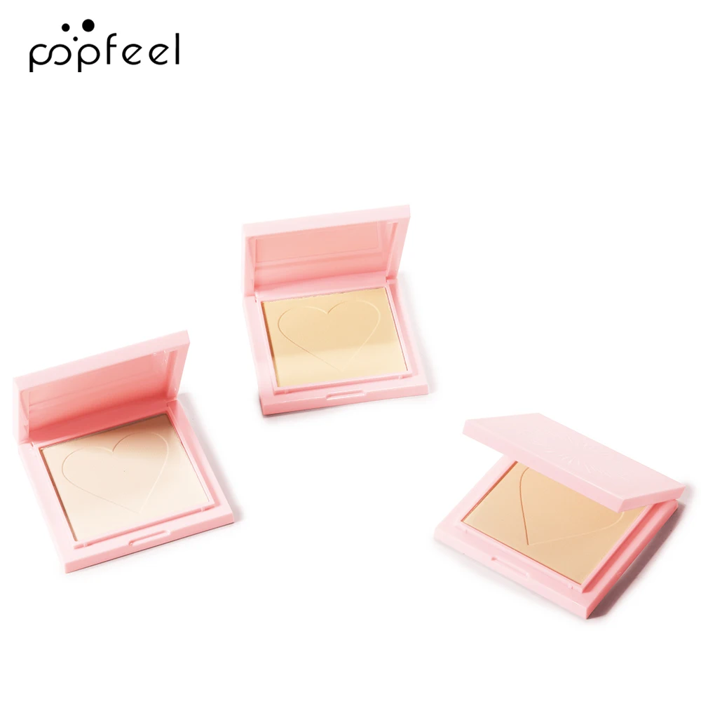 POPFEEL Face Setting Powder Compact - Waterdichte oliecontrole, ultrafijne textuur voor een lichtgewicht vlekkeloze afwerking, EasyTouch-Ups