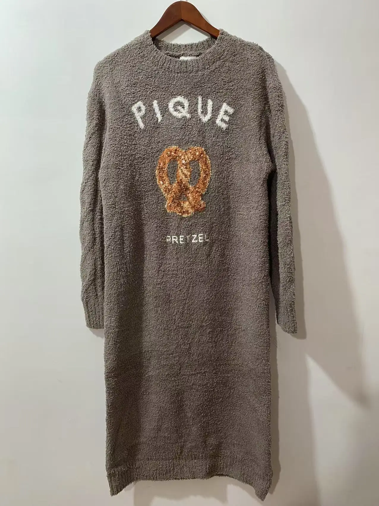 

Winter Thick Room Wear Women Sleepwear Japanese Bread Pattern Pajamas Lounge Wear Ladies Home wear Casual Gown Sleep Dress