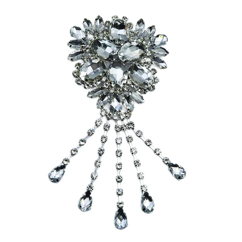 Glass crystal brooch Wedding dress accessoriesDIYAccessories, hair accessories, headscarves, decorative anti-exposure gadgets