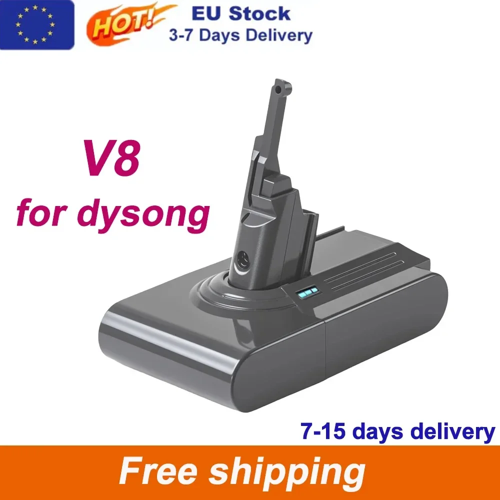 Batteria Dyson V8 21,6 V 12800 mAh. Compatibile con l'aspirapolvere senza fili portatile V8 Animal/absoluto/elettrico/soffice SV10