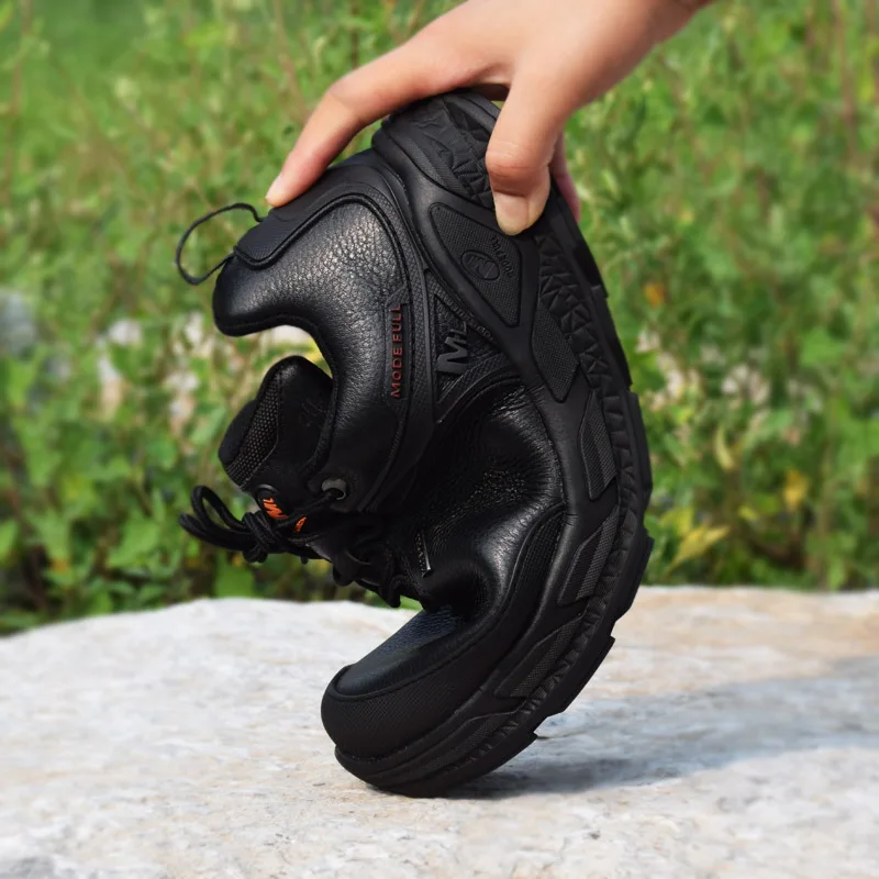 MODE Zapatillas senderismo hombre piel vacuno – Outdoor ligeras cómodas - imagen 5