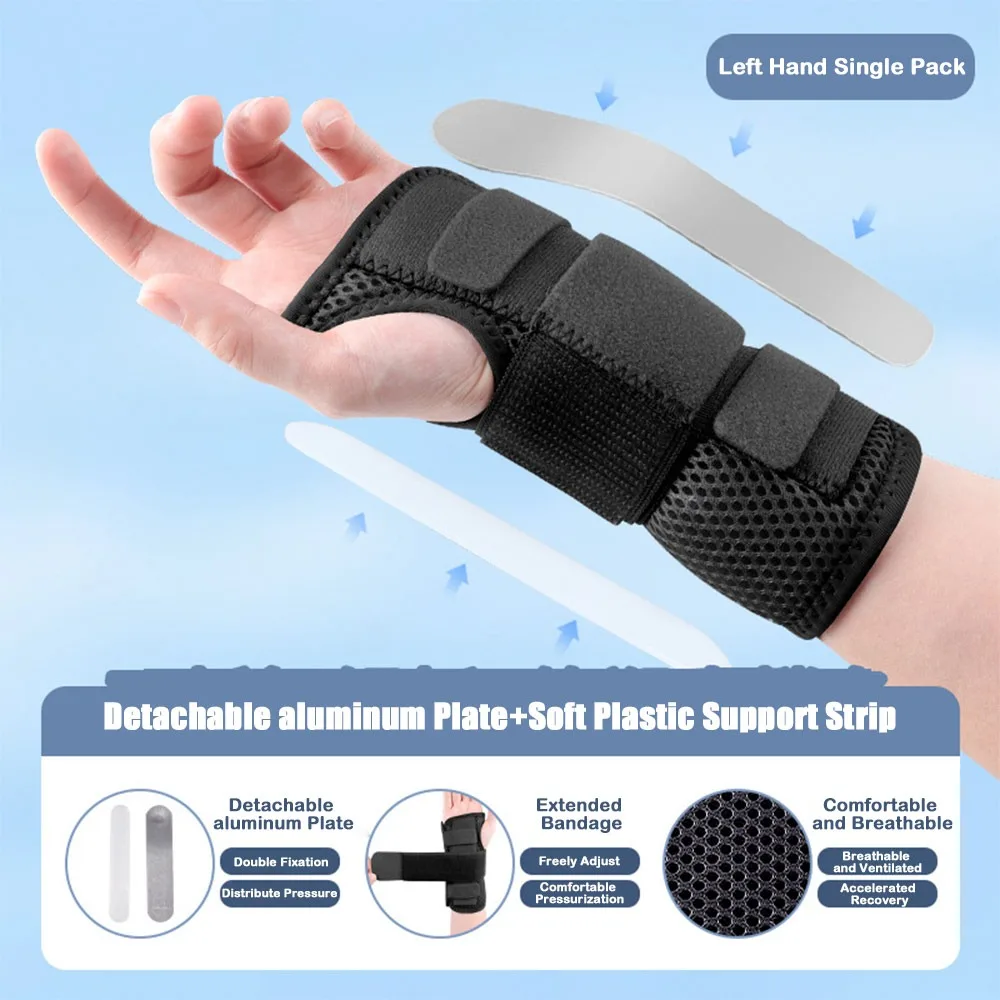Night Support Wrist Brace for Carpal Tunnel Pain Relief Adjustable Wrist Sleep Supports Breathable Soft Splints Arm Stabilizer
