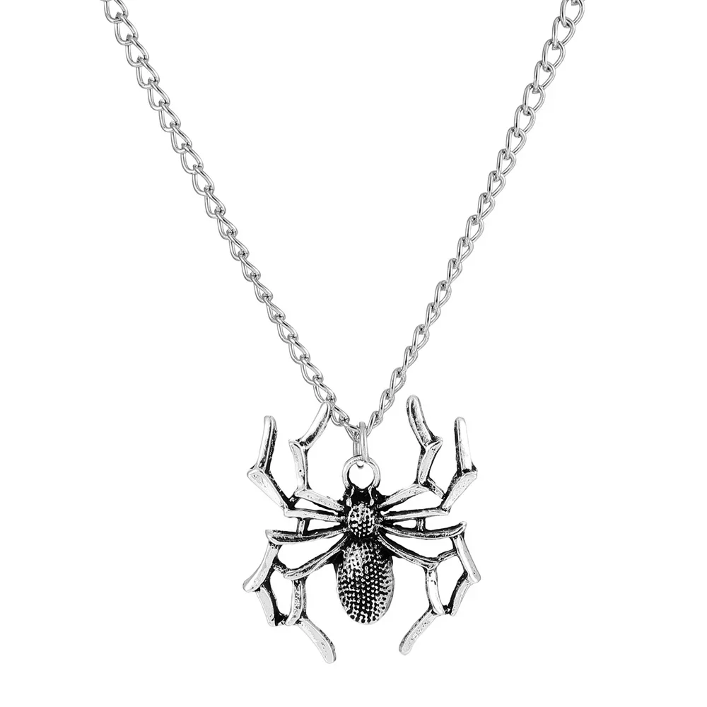 New Punk Spider Necklace for Women Men Vintage Simulated Insect Charm Street Style Choker Necklace DIY Jewelry Party Gifts 2024 image 6